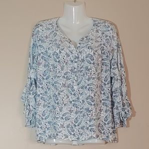 Lauren Conrad Ruffle Sleeve Blouse X-Large